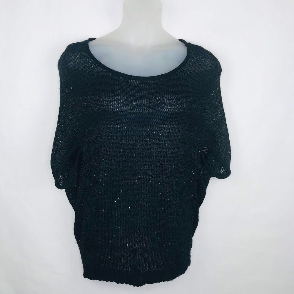 T-Los Angeles Sweater Sparkly Striped Sheer